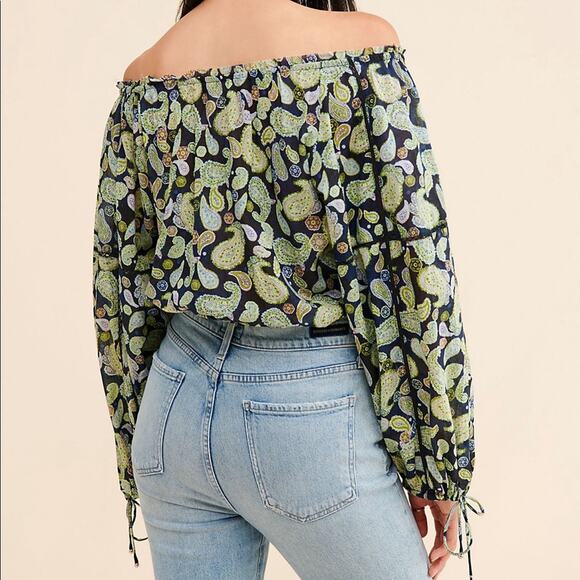 NEW! Free People Sundown Paisley Cotton Bodysuit Size Medium - Picture 8 of 12